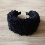 もこもこファーのカチューシャ（ブラック）