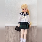 【再販】リカちゃん・ブライスアウトフィット3点◇セーラー服と鞄セット　Blythe オビツ22