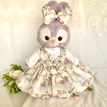 ぬいぐるみ用チューリップ柄のジャンパースカート