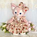 ぬいぐるみ用イチゴ柄のワンピース