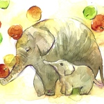 水彩画 原画 守