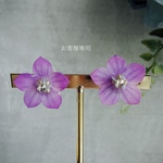 -薄紫-桔梗のイヤリング(シルバーカラー)※チタンピアス変更