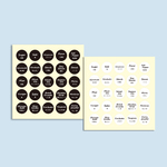 シール屋さんの調味料ラベル