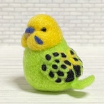 羊毛フェルト セキセイインコ(グリーンオパーリン)