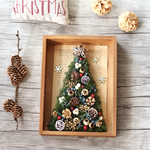 《受注制作》☆クリスマスのフレームツリーアレンジ☆プリザーブドフラワー　クリスマス　ツリー　