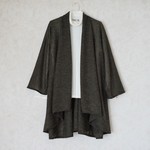 【再販×2】エアリーニットのバックロングカーディ✴︎カーキ(ブラックも製作可能)