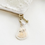 ★ ひよこ ビーズ囲み 刺繍チャーム