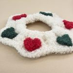 【クリスマス♡ボアスタイ】猫スタイ　ペットスタイ　ボアスタイ　クリスマスボア　クリスマスハート　ハートボアスタイ　赤　緑　ホワイト　クリスマスカラー　もこもこスタイ　花型スタイ　冬　セットアップ