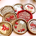 8枚 アソート シーリングスタンプシール  Christmas collection～Berry Noël～  (ショコラゴールド)