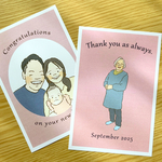 似顔絵イラスト/プレゼント/記念日/贈り物/誕生日プレゼント/ファーストバースデー/ハーフバースデー/成長記録/お宮参り/七五三/入学式/卒園式/卒業式/結婚記念日