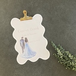 うねうね【選べるデザイン×カラー】芳名帳　ゲストブック　表紙＋中身6枚〜　84名様分　お名前/日付入れ可