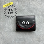 《現品限り》◆キョロ目が可愛い個性派さん向けコンパクト財布◆ レディース　メンズ　お札が折れない　可愛い　ギフト　プレゼント　ミニ財布　クリスマス　コンパクトウォレット　本革　本皮