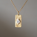 framed  トパーズと真鍮のネックレス ◼pivo◼2438