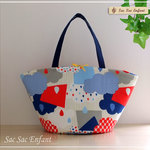 Sac de panier サックドパニエ（カゴ型ショルダーバッグ）　Araignée (アラニエ）ネイビー　Ｌサイズ