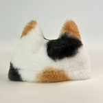 【三毛猫なりきり猫耳ファー帽子】三毛猫　ミケ猫　猫帽子　ファー帽子　秋冬帽子　猫用帽子　猫キャップ　ファー　冬　ふぁふぁ帽子　アニマル柄　猫　新作　みけちゃん　アニマル　ペット帽子　猫耳帽子