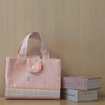 辞書カバー　辞書バッグ　パステルリボンハート柄