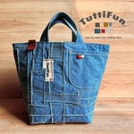 tuttifun＊duckblue line bag     A176