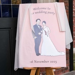 ウェルカムボード/似顔絵イラスト/ウェディング/オリジナルウェルカムボード/結婚記念/オーダーメイド