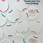 お試し10枚　野球　ソフト　ボール型メッセージカード　パステル　