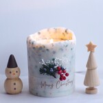 雪と木の実の灯– 北欧クリスマスキャンドルホルダーとアロマキャンドルセット