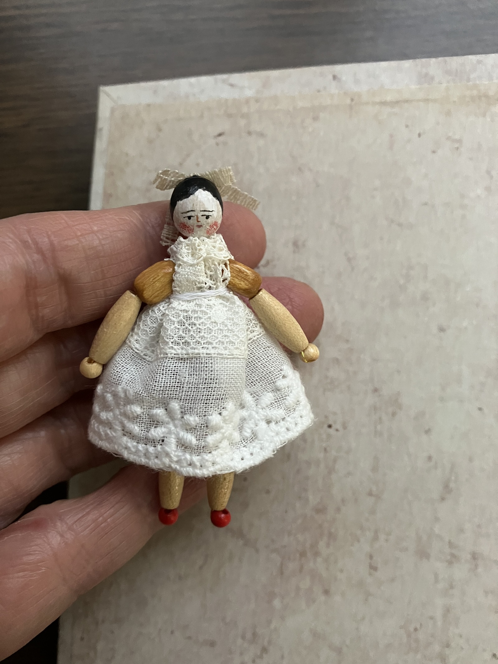 昭和レトロ風ビーズドール4♡すごく小さいミニチュアドール♪ - Sachi