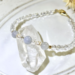 ラベンダー翡翠のお守りブレスレット♡