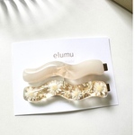 うねうね ヘアクリップ (ミルクホワイト)ウェーブヘアクリップ