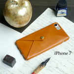 iPhone7　アイフォンケース（キャメル）　皮革　ILL-1136