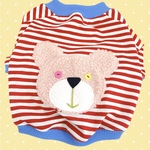 sakkumama様♡秋冬クマちゃんボーダーTシャツ赤フレブル服フレンチブルドッグパグ服か