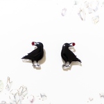 ～小さなピアスシリーズ～烏のピアス/ノンホールピアス(樹脂イヤリング)