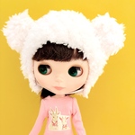 【ブライス】クマさん帽（ホワイト）