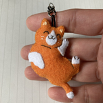 天使の羽？フェルト猫ストラップ