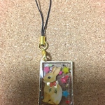 うさぎとスターのストラップ