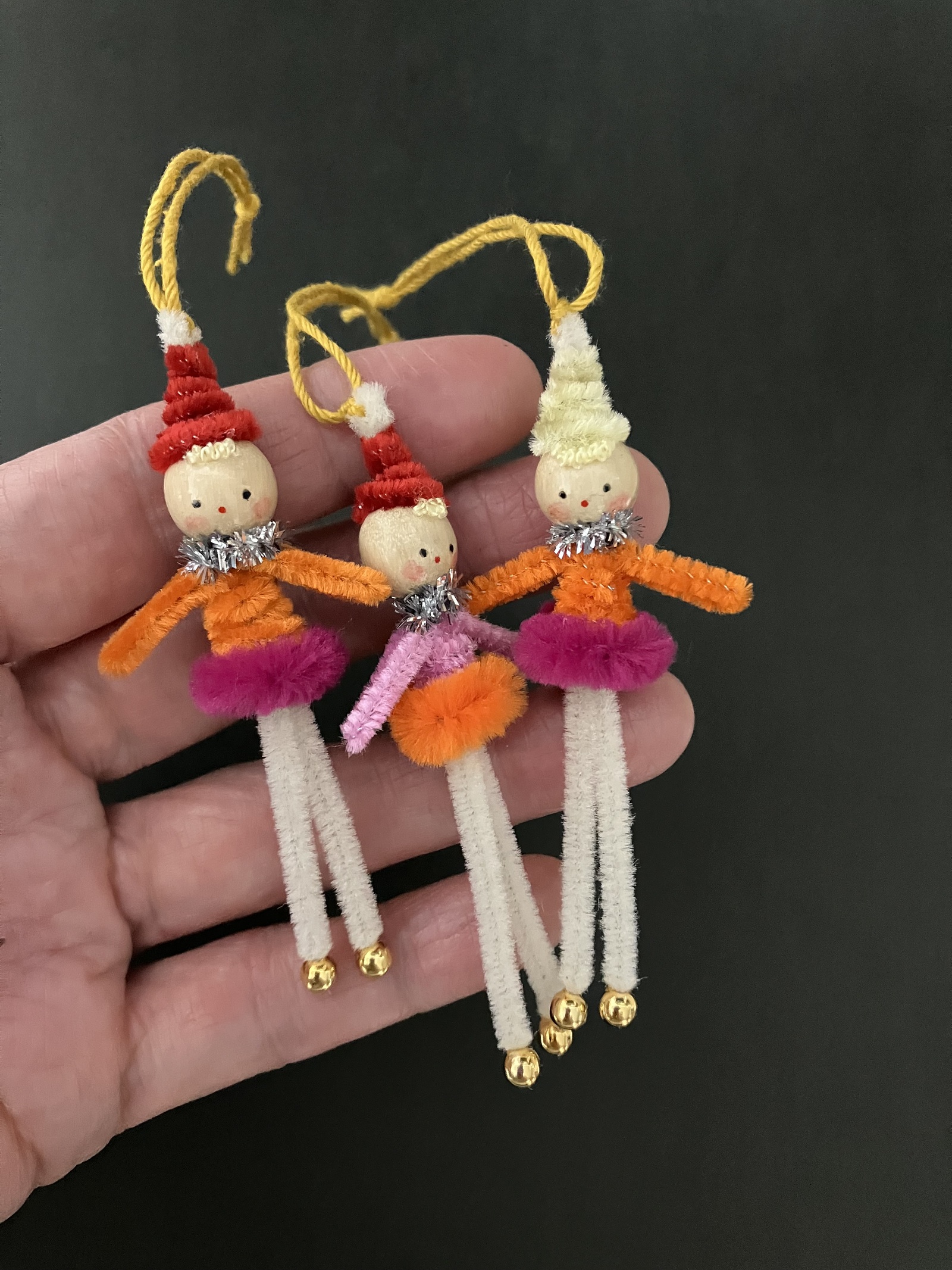 ビーズとモールのレトロ風なおもちゃ人形♡ミニチュアドール♡ - Sachi