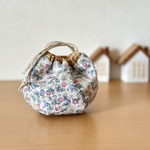 ＊ころんと自立する巾着 S＊飴ちゃん巾着 おやつ巾着 バッグの小物整理に レトロベリー ピンク系