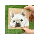 8cm似顔絵ミニボード  ペットの似顔絵　わんこの似顔絵　うちの子グッズ　チョークアート　Magic Chalkart