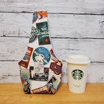 たためるタンブラーケース　コーヒーラベル柄　