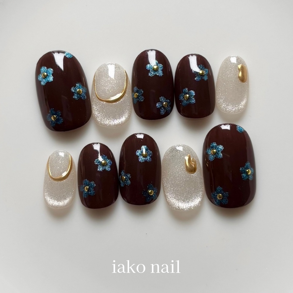 選べる」 マグネット ネイルチップ 寒色 - iako-nail | minne byGMO