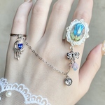 〜小さな花壇💙🌙ダブルリング