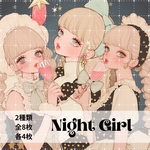 (NO.461)人物ステッカー 女の子ステッカー 人物シール　女の子シール オリジナルステッカー　コラージュ素材　手帳素材