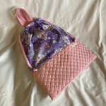 【ｂ様オーダー品】入園入学両方から紐を引く巾着餅手つき体操着袋★ユニコーンラベンダー