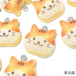 猫パンケーキ チャーム 6個【猫パーツ】