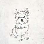 ウェスティのワイヤーアート　ウエストハイランドホワイトテリア