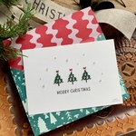 紙刺繍｜クリスマスカード｜ツリー
