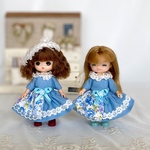 11センチドール用花柄ワンピース
