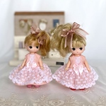 11センチドール用ピンク色のワンピース
