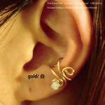 再販2＊白スワロ＊大人気＊イヤーカフ gold　片耳　シンプル　*4seasons