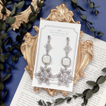 スノーフレークシルバーホワイトピアスorイヤリング