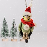 インコのバッグチャーム用クリスマス着せ替え①