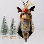 インコのバッグチャーム用クリスマス着せ替え②